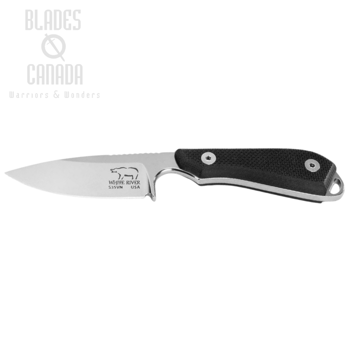 White River M1 Backpacker Pro Fixed Blade Knife, S35VN, G10 Black, Kydex Sheath